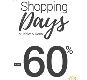 Shopping days, muebles y decoración hasta el 60%.