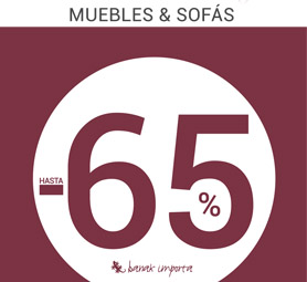 Muebles & Sofás hasta el -65%
