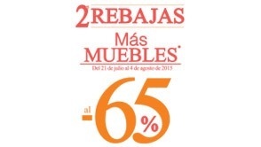 2&ordf; rebajas, m&aacute;s muebles al -65% 