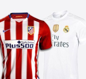 Oferta en equipaciones del Real Madrid y el Atlético de Madrid
