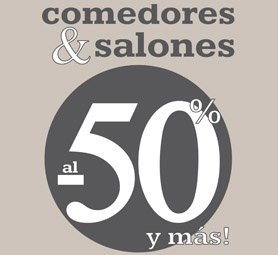 comedores y salones al 50% y más