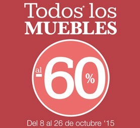 Todos los muebles al -60% de descuento