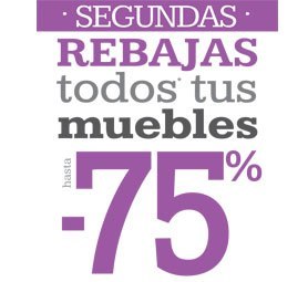 Todos tus muebles hasta el 75%