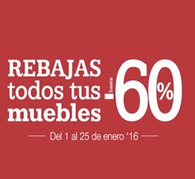 REBAJAS. Todos los muebles hasta el 60%