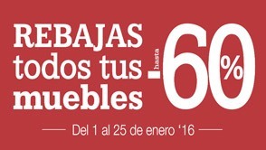 REBAJAS. Todos los muebles hasta el 60%