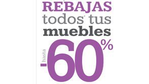 Todos los muebles hasta el 60%.