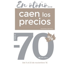 En otoño caen los precios hasta el 70%