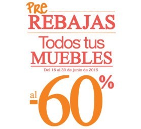 Pre-rebajas en muebles banak importa