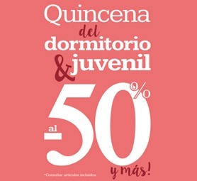 Quincena dormitorio juvenil al -50% y mas
